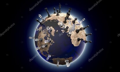 Carte géopolitique illustrant les influences mondiales