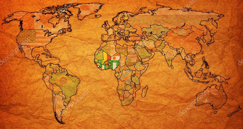 Carte de l’Afrique de l’Ouest